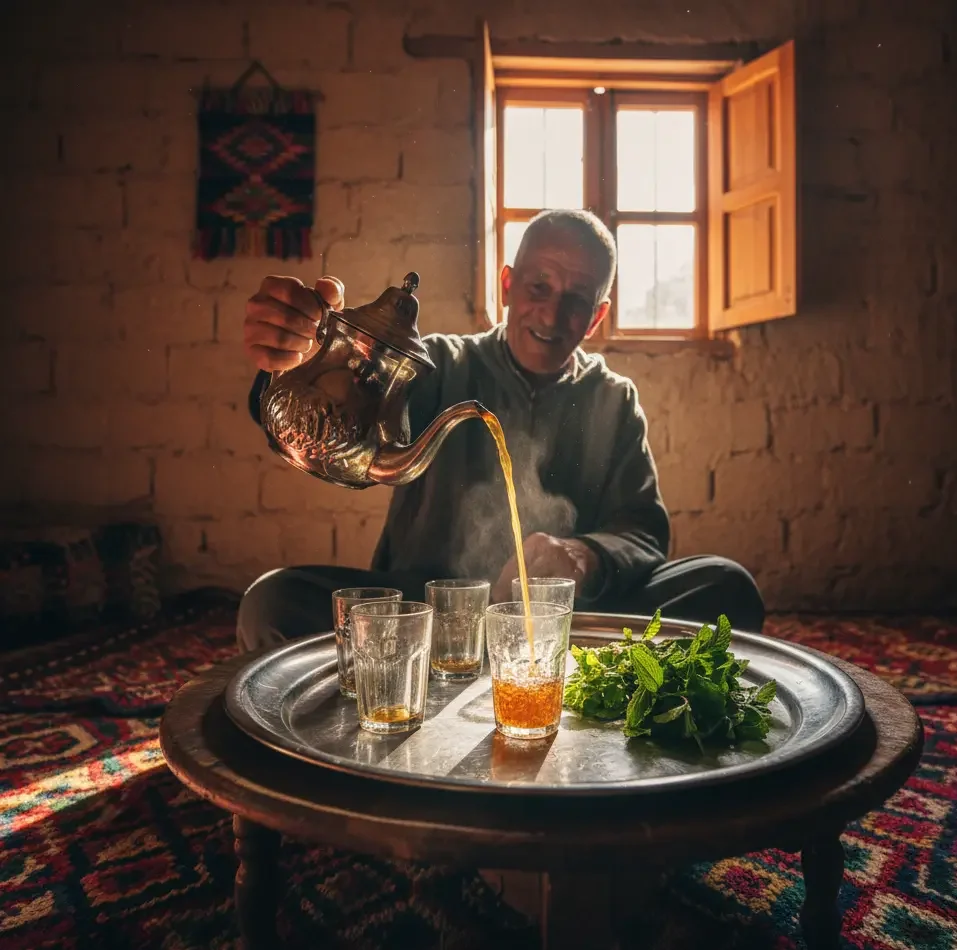 Tea ritual in Ben Smim